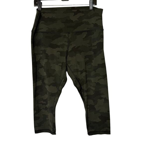 Lululemon Align Capri Leggings Camo Green Size 16 - Picture 1 of 6